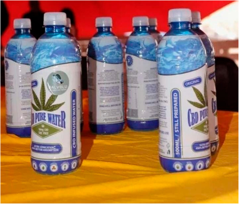 Bottled Cannabis-infused water (Matsena S.D., July 2023).