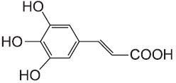 Chemical structure of 3,4,5-trihydroxycinnamic acid (THC).