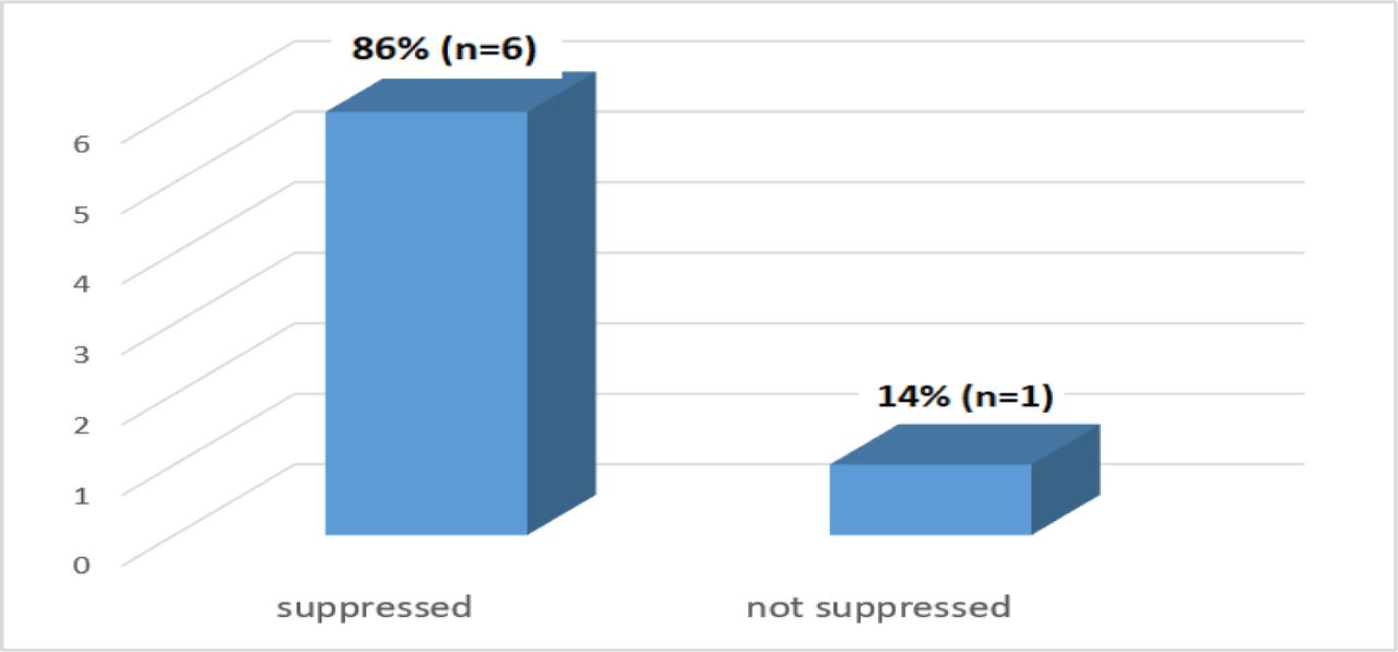 Viral load test results at 24 months (N=7).