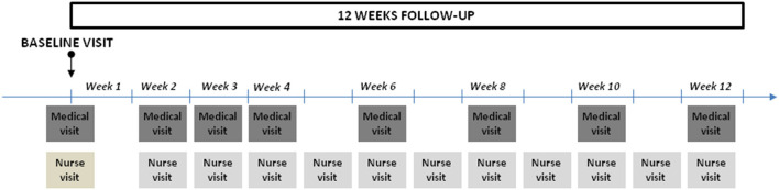 Timeline of the follow-up.