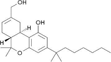 Chemical structure of the synthetic cannabinoid HU-210, used in this study