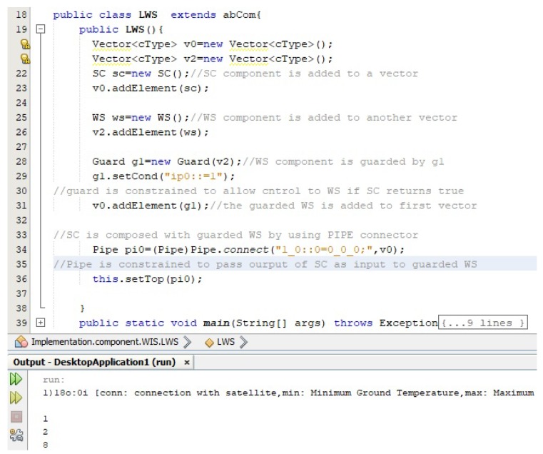 LWS composite code and component execution.