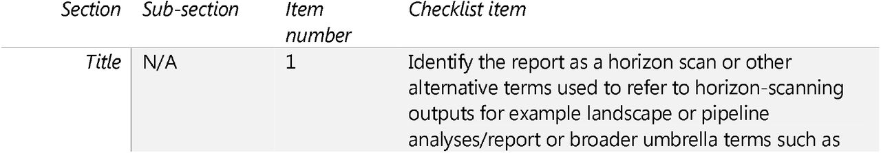Final checklist items
