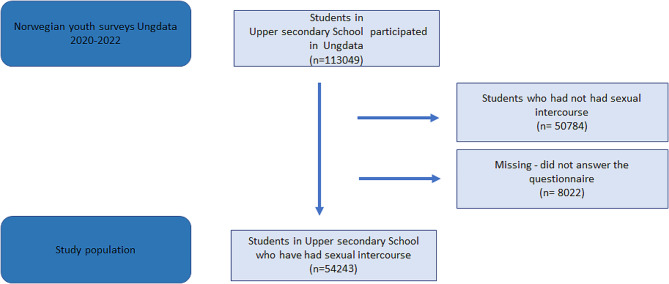 Flow diagram visualizing the selection of the study population