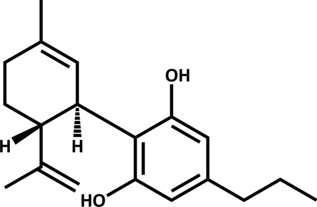 Chemical structure of cannabidivarin