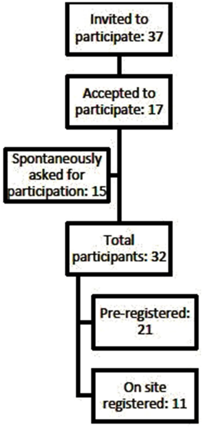Recruitment process of participants in the workshop.