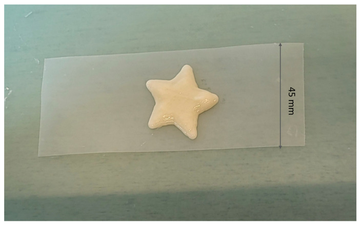 Star-shaped bigel after printing.