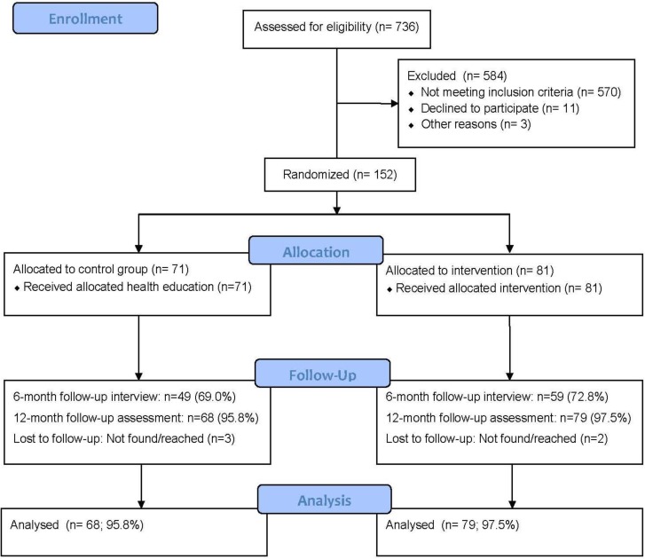 Flow-chart of participants in the trial.