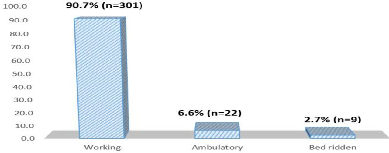 Baseline nutritional status of participants (N=332).