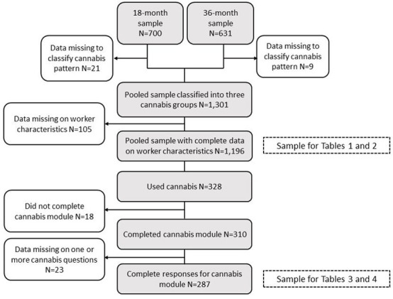 Flow diagram of study participants included in the analysis.