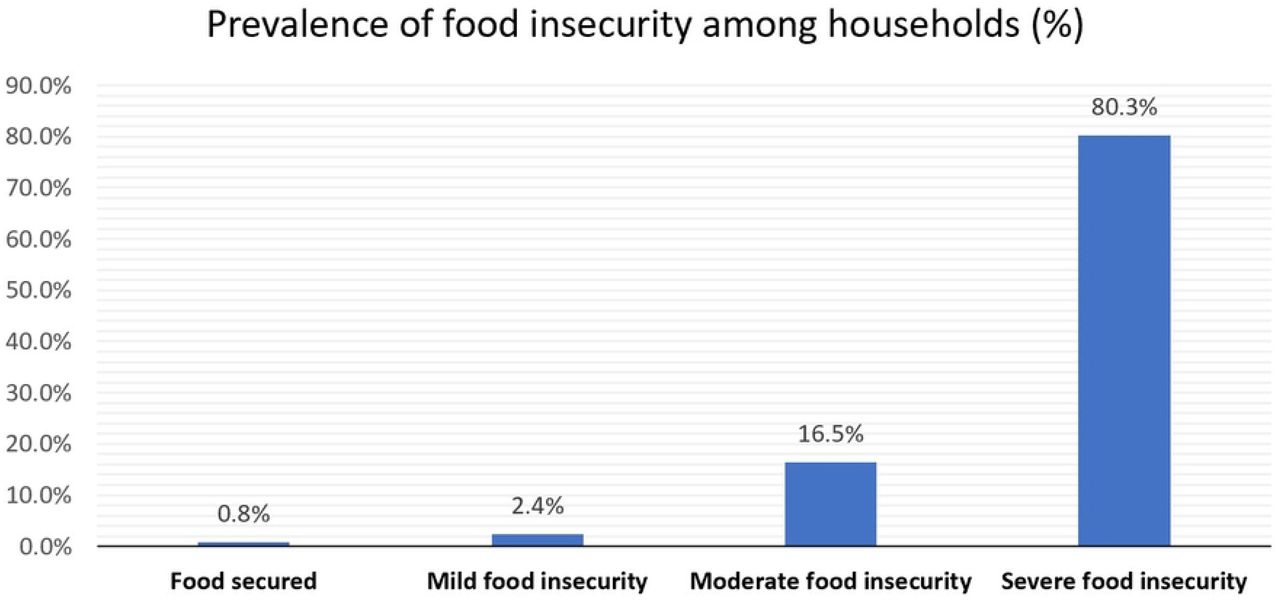Overall prevalence of household food insecurity among the study population