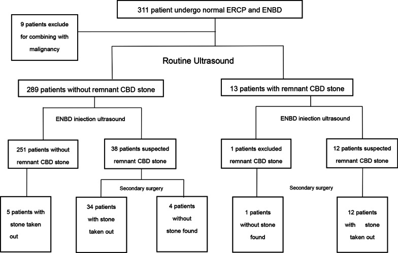 The examination results of patients