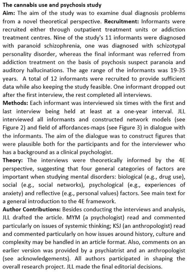 The cannabis use and psychosis study.