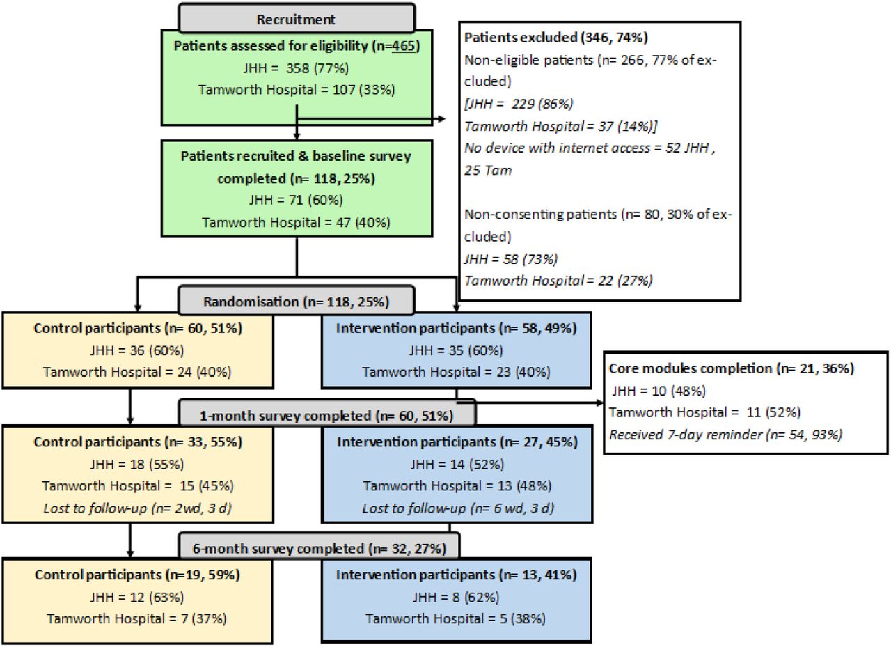 CONSORT diagram of participant flow through the study (interim study numbers).