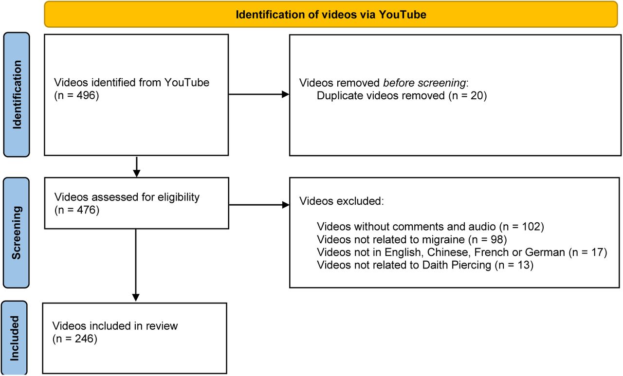 Video selection flowchart.
