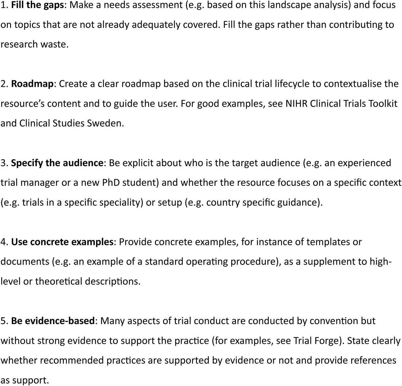 Suggestions for designing open educational resources on randomised clinical trials