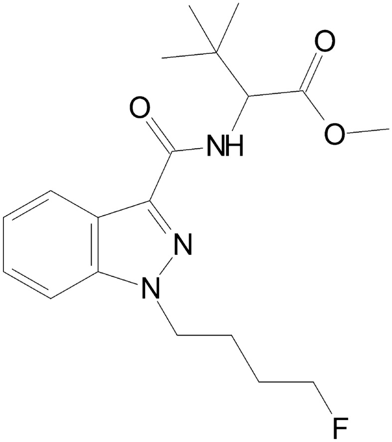 Chemical structure of 4F-MDMB-BINACA