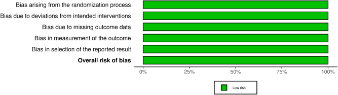 Risk of bias assessment using the Cochrane RoB 2.0 tool.
