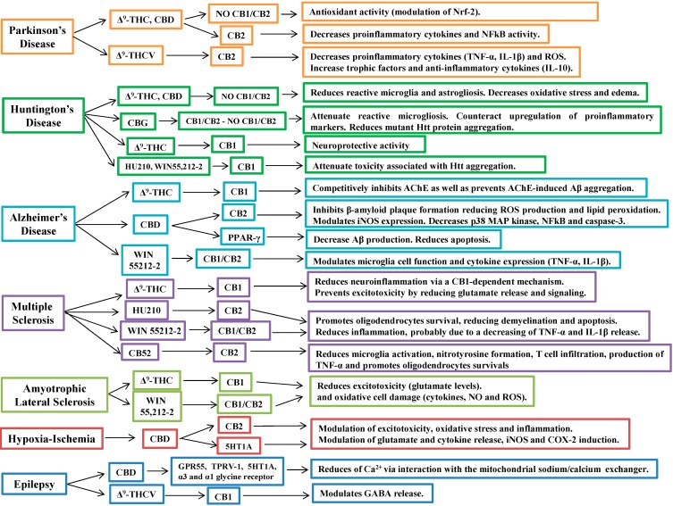 Cannabinoid-induced cellular signaling in neurologic disease.