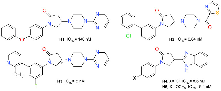 Reversible MAGL inhibitors—pyrrolidone derivatives.