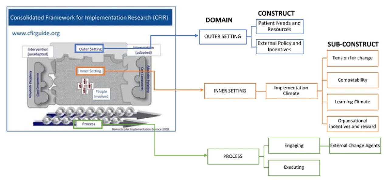 Selected CFIR Domains, Constructs and Sub-Constructs(19)
