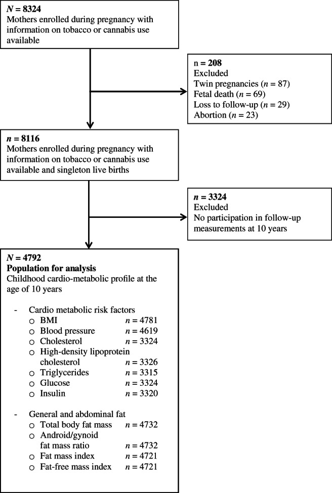 Flowchart of the study population