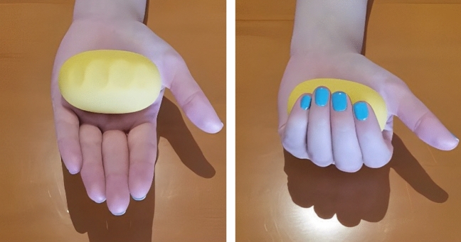 Squeeze ball dynamometer (Smart Stress Ball, 2019 China) used by participants to record daily grip strength to their smartphones via Bluetooth.