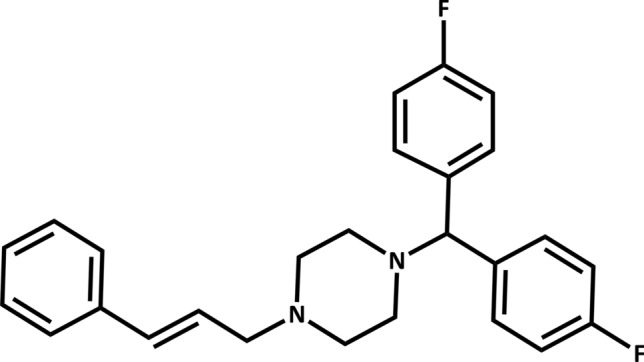Chemical structure of flunarizine