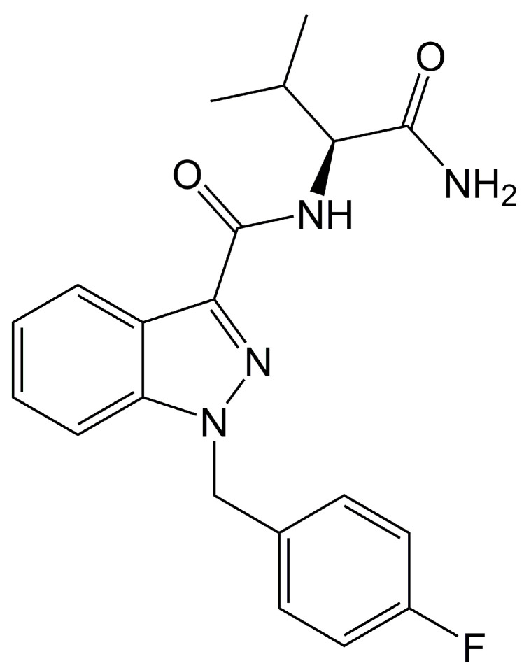 Chemical structure of AB-FUBINACA.