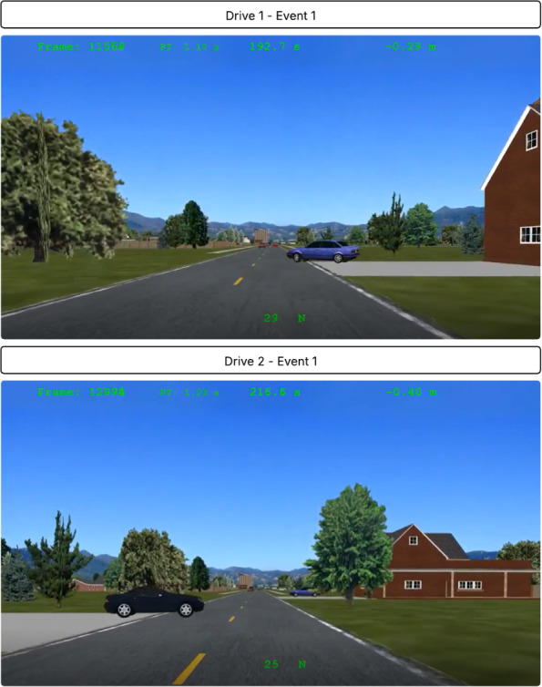 Event 1 differences for drive 1 and drive 2.
