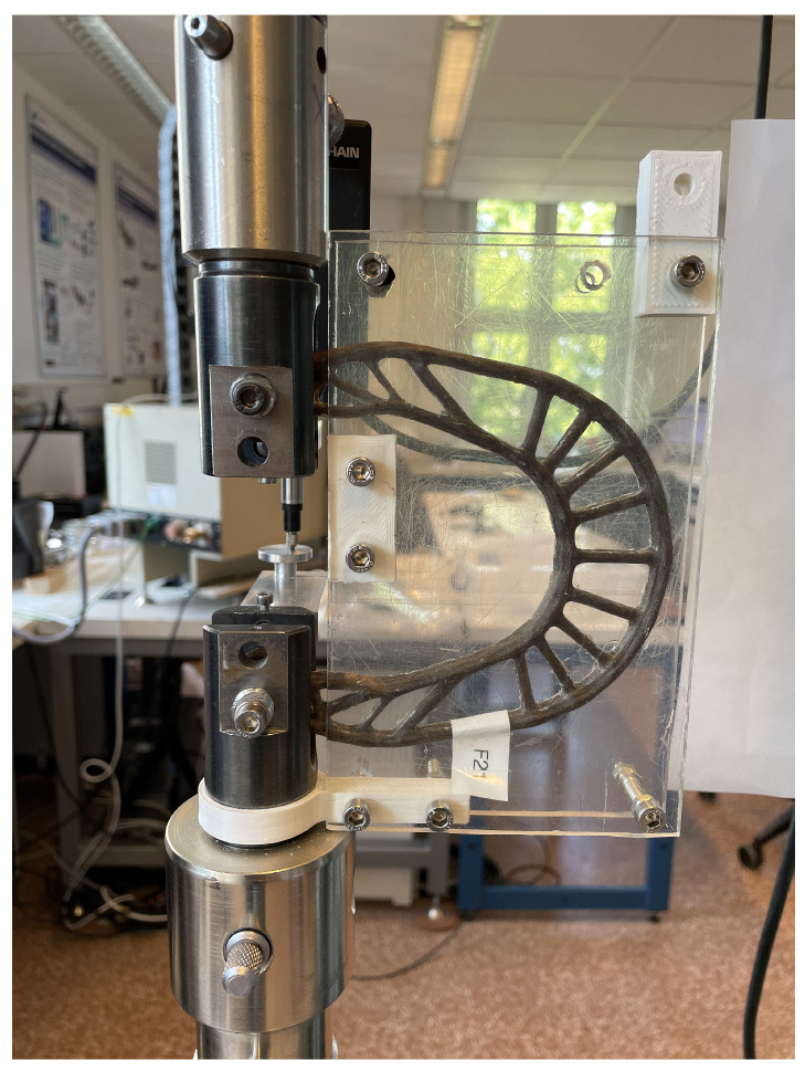 Brake booster tensile test (flax-BB consolidated with PEp).