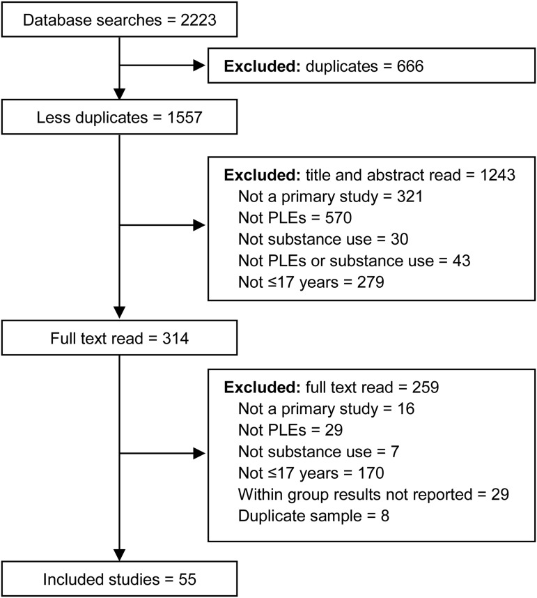 Flow diagram showing the process of inclusion/exclusion through the different phases of the meta-analysis.