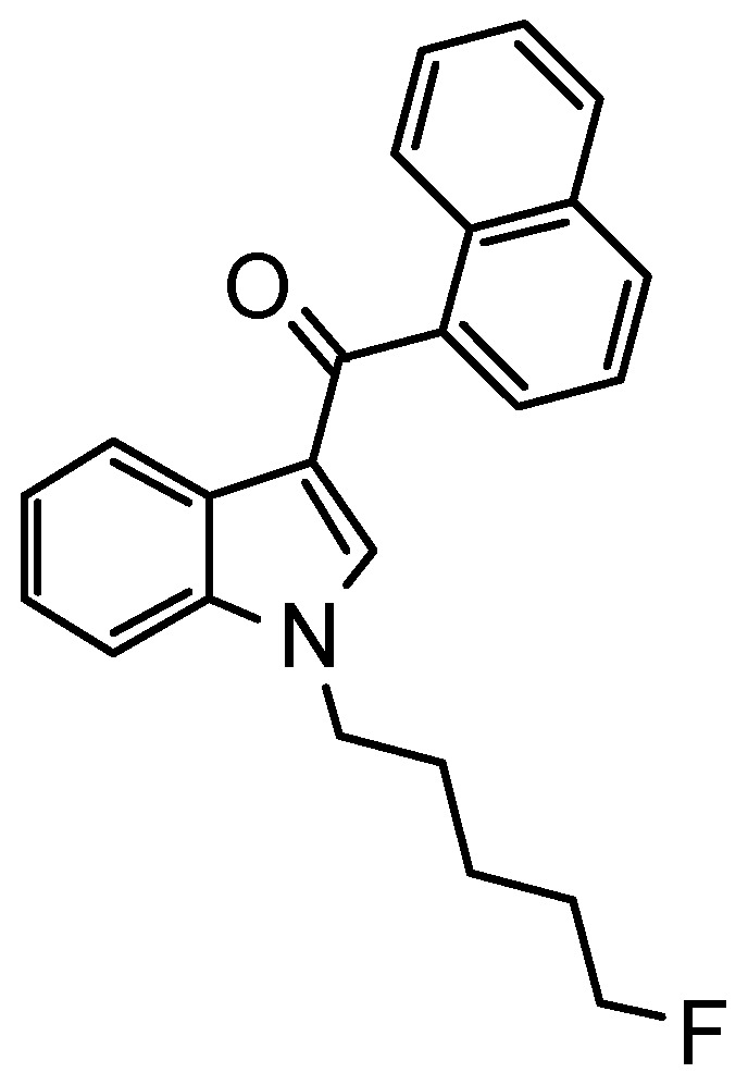 Chemical structure of AM-2201.