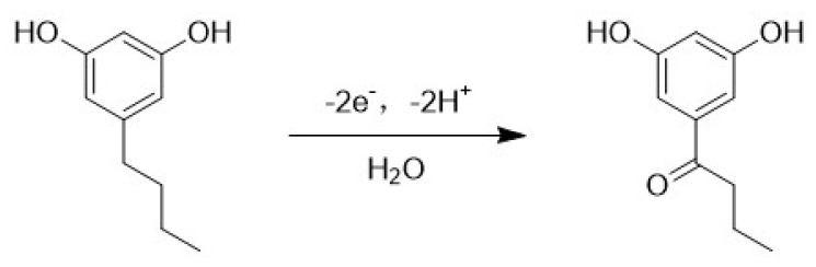 Possible mechanism of the electrooxidation of olivetol.