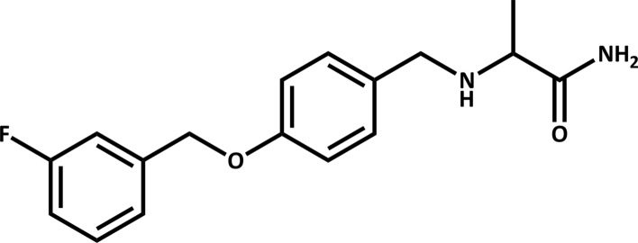 Chemical structure of safinamide