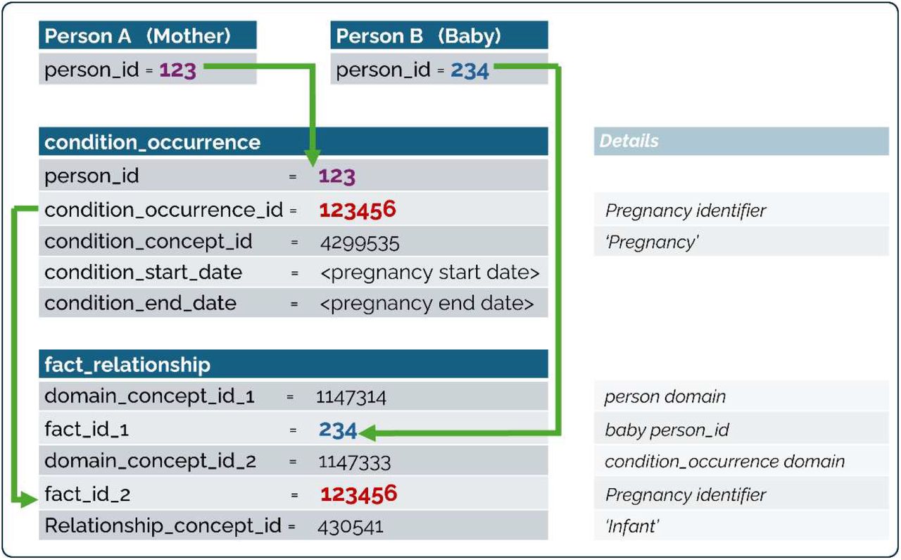 Linkage of mother, baby, and pregnancy