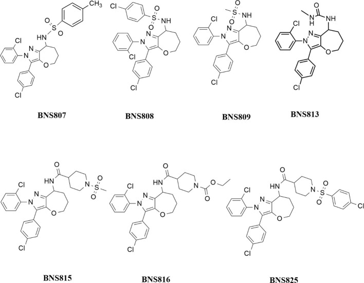 Chemical Structures of all the Tested Compounds