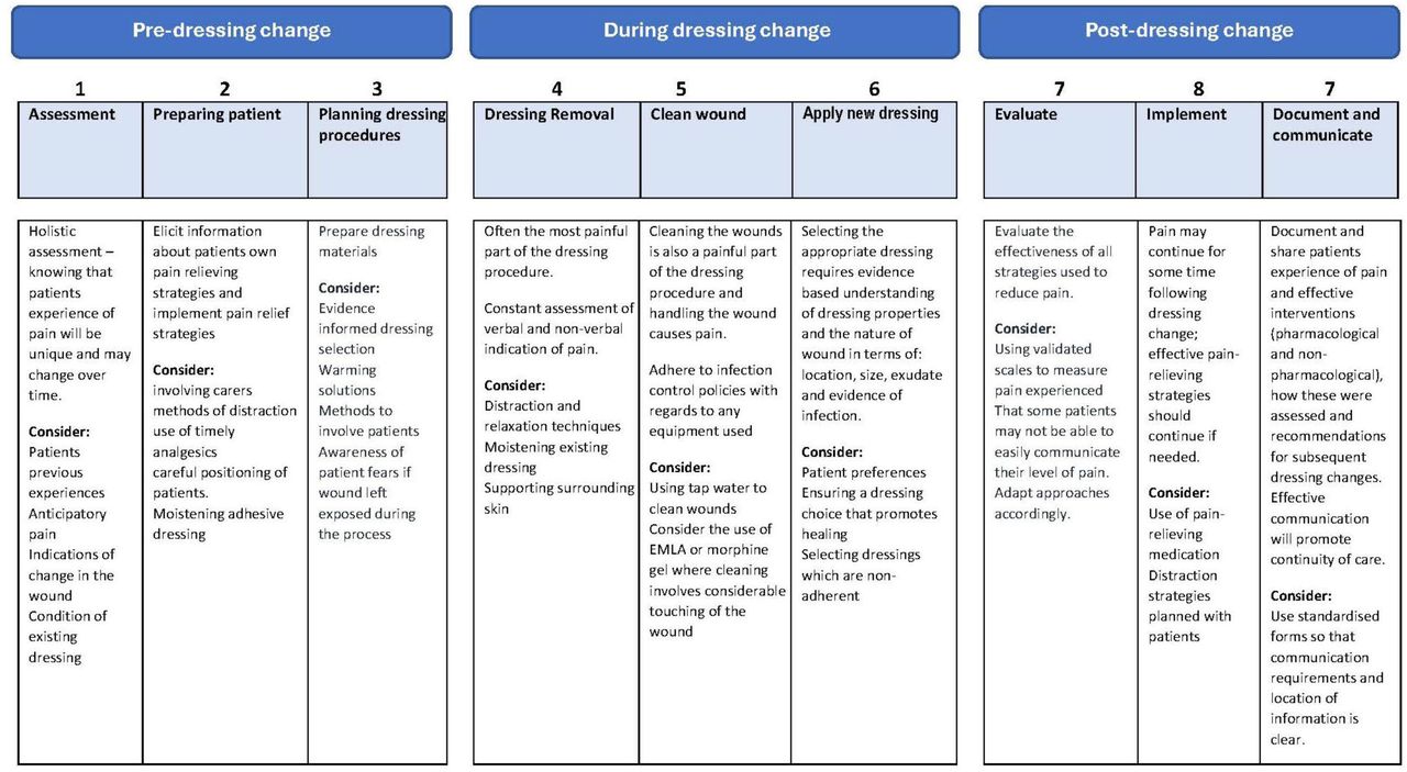 Preventing pain at dressing change of chronic wounds (PADC Pathway)