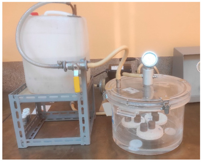 Sample vacuuming process.